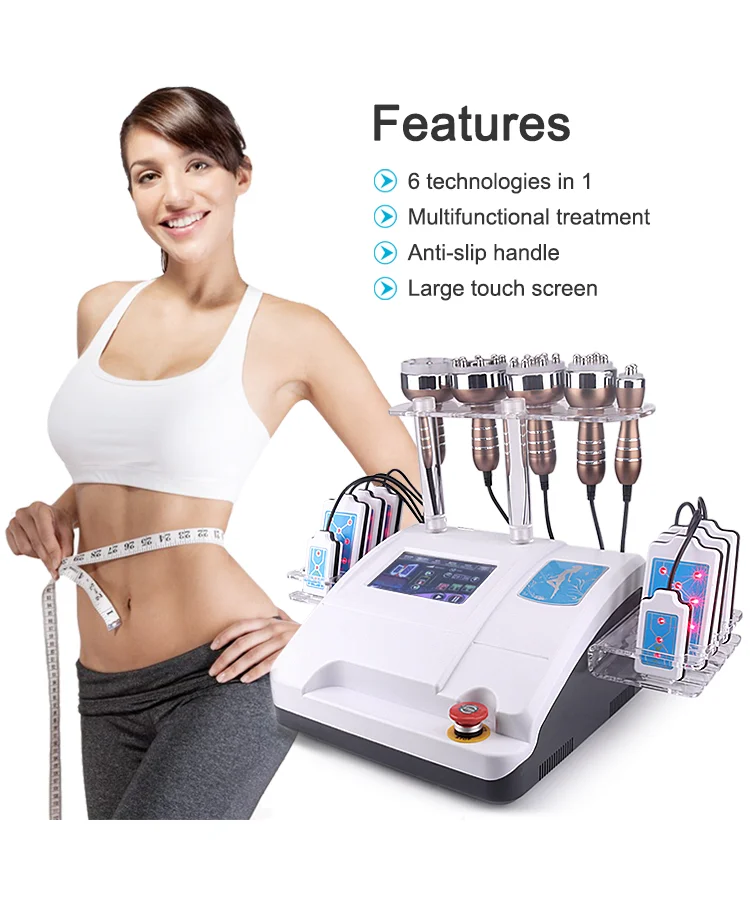 

2021 Lipo laser 6 in 1 Ultrasonic lipolaser vacuum cavitation rf lipolaser slimming machine best lipo laser machine