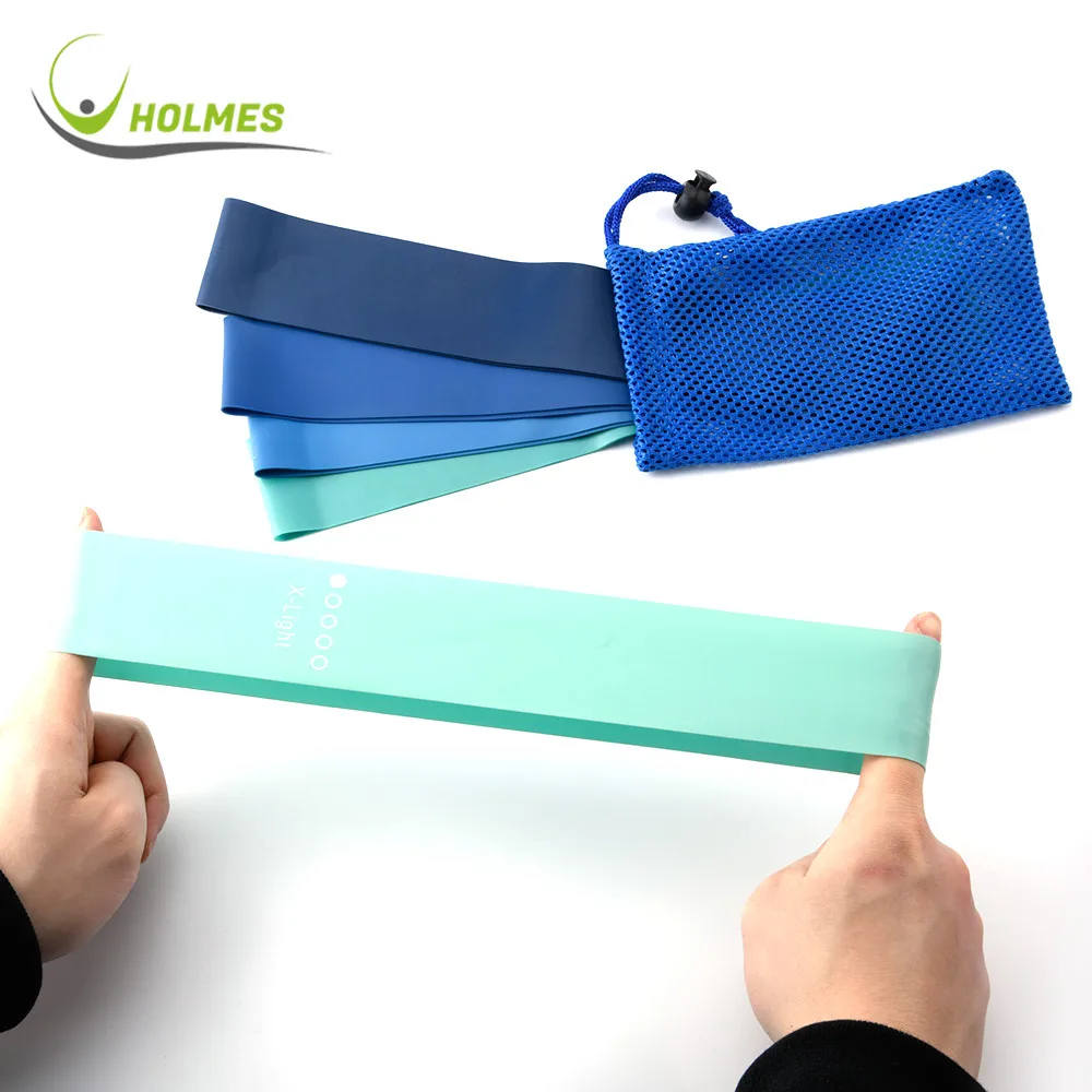 

Wholesale 5 Colors Fitness Yoga Bands Latex Home Latex Elastic Fitness Bands Resistance, Pink/purple/custom