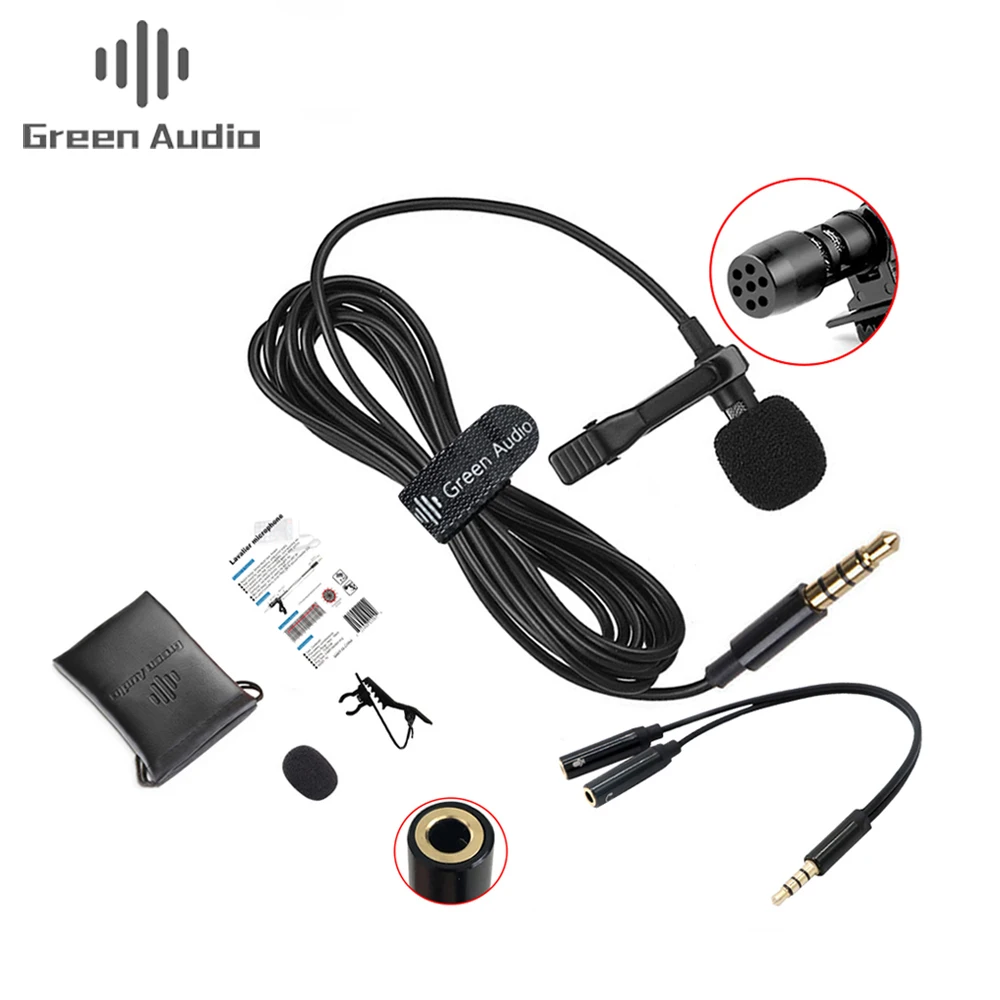 

GAM-141D Lavalier Microphone wired Factory sales, Black