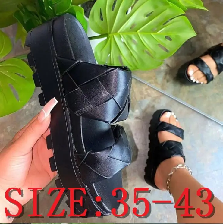 

LY117 2021 ladies thick-soled rubber slides high quality ladies slide wholesale cheap slipper fashion daily life women's sandals, Multi black/ multi peach