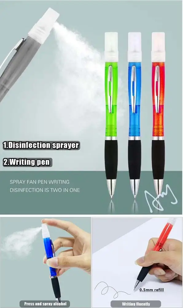 Epsilon Alcopen Spray Keychain Mini Ballpoint Ballpen Alcohol Ball Pen ...