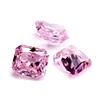 The latest 4K cutting process 5A+ Octangle shape light-pink artificial gems gemstone for jewelry making
