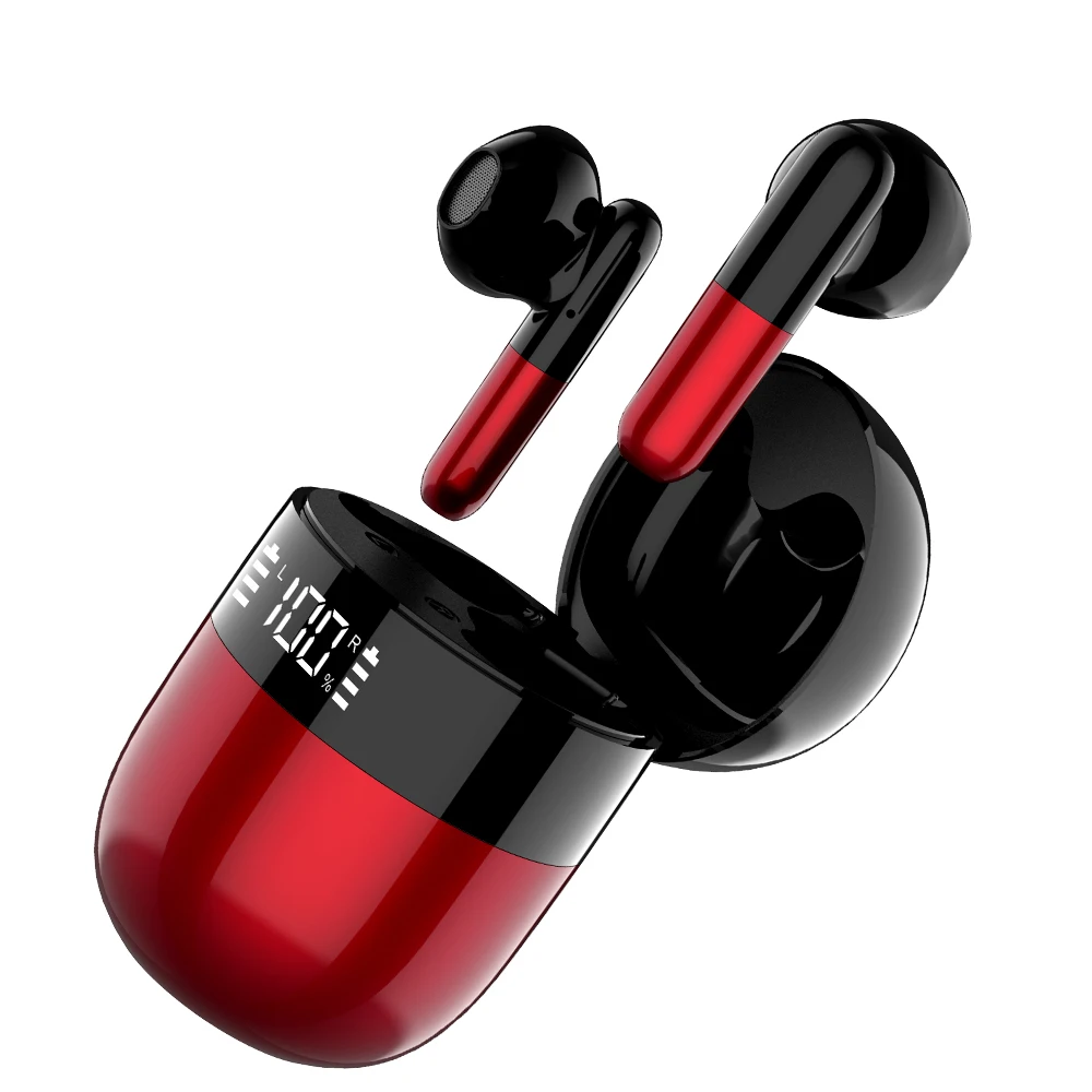 

2021 Newest TWS J28 Headphones Wireless Earphone Gaming Headset Touch Control Led Display Earbuds For All Smartphone