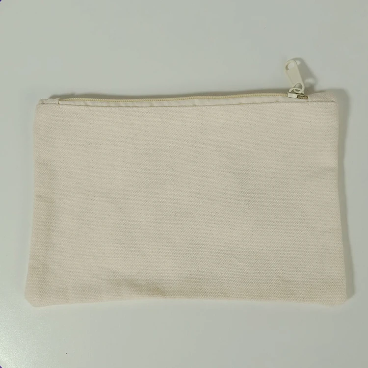 

Custom Logo Natural Plain Cotton Makeup Brush Gift Bag Travel Cotton Canvas Cosmetic Bag With zipper, White and other multi-colors are available