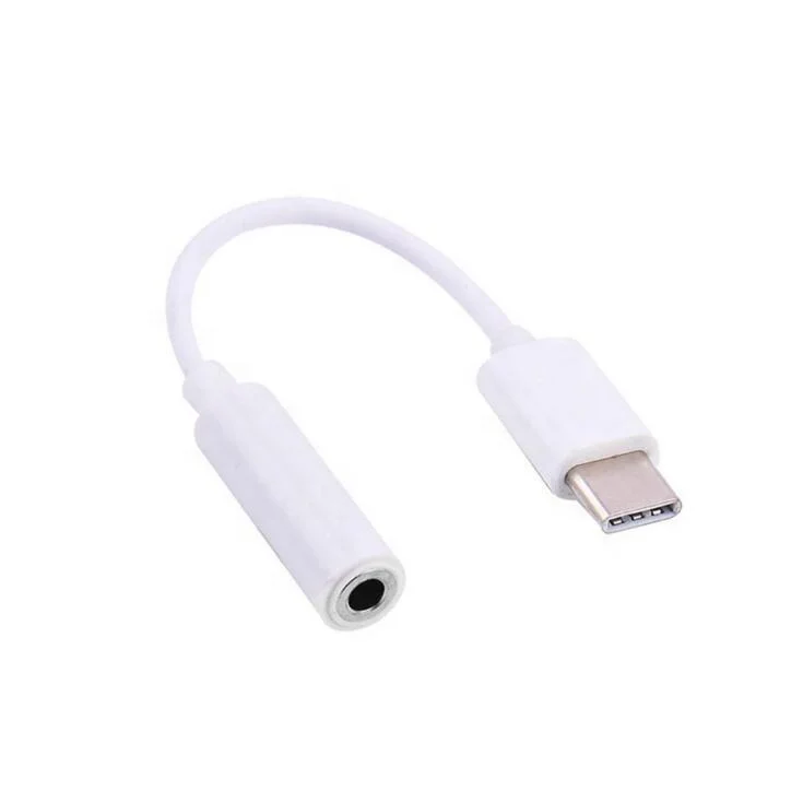 

Type c to 3.5mm Female Cable Aux Cable 3.5mm Audio Headphone 3.5mm Type-c Audio Adapter Cable, White