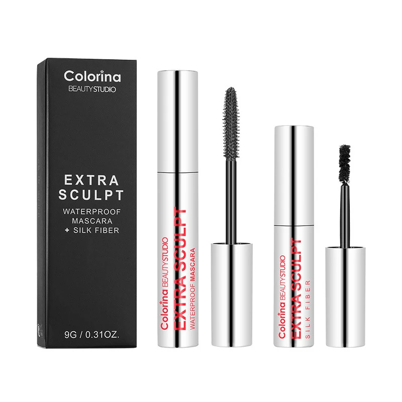 

Mascara Eyelash Waterproof Not Smudge Off Black Eye Mascara Two In A Mascara Packaging Box