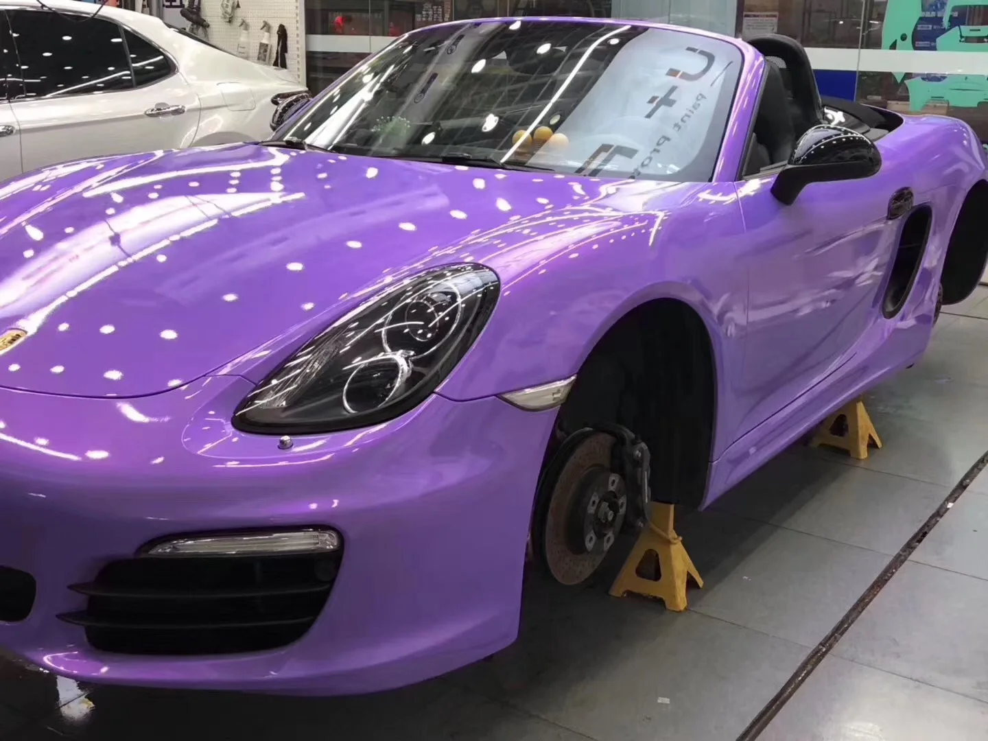 高光泽魔术双色石紫色彩色pvc自粘汽车转弯包裹汽车乙烯基包装膜