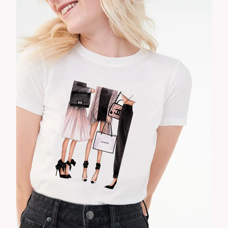 

Hot High quality printed round neck short sleeve white t shirts custom logo 2021 tops short-sleeved t-shirt