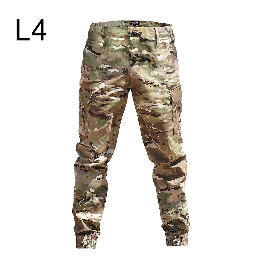 

L4 Men's Waterproof Rib Stop Tactical Pants Army Fans Combat Hiking Hunting Multi Pockets Worker Cargo Pant Trousers