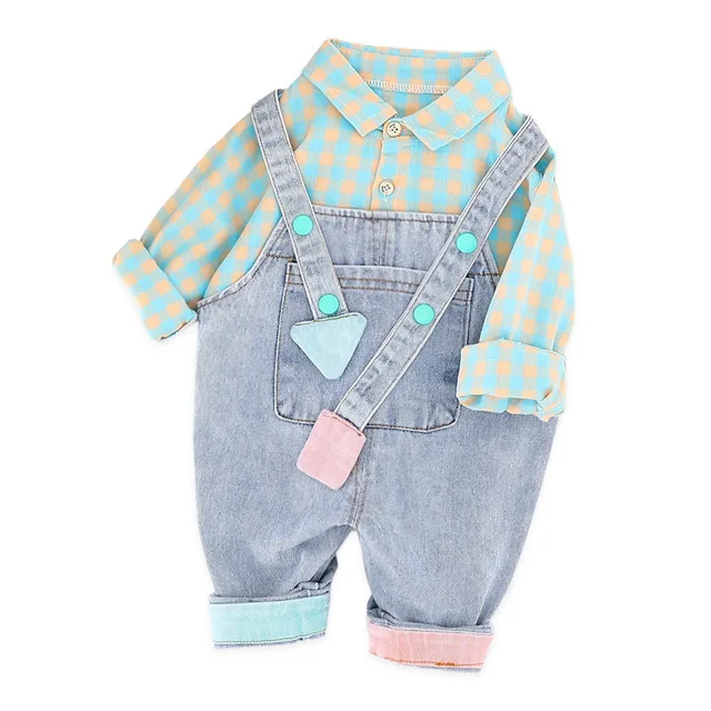 

kids jeans coogan suits spring autumn baby boys and girls casual clothes sets cotton baby clothes set 2pcs set hooded, As picture