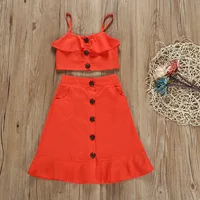 

2019 summer wholesale fashion T-shirt + skirt girls cotton party dress for girls