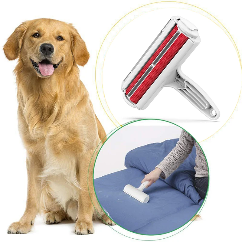 

Self-Cleaning Reusable 2-Way Double Sided Pet Hair Lint Remover Roller Cat Dog Hair Carpet Cleaner Brushes, Customized color