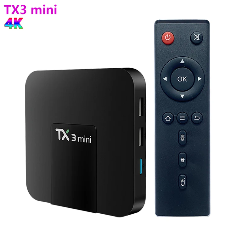 

TX3 mini S905w Android TV Box 1GB Ram 16GB Rom Set Top Box Built-in Wi-Fi New TX3mini with Android OS 8.1