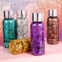 

HANDAIYAN Holographic Mermaid Glitter Eyeshadow Gel Body Face Eye Liquid Loose Sequins Pigments Makeup Cream Festival Gems