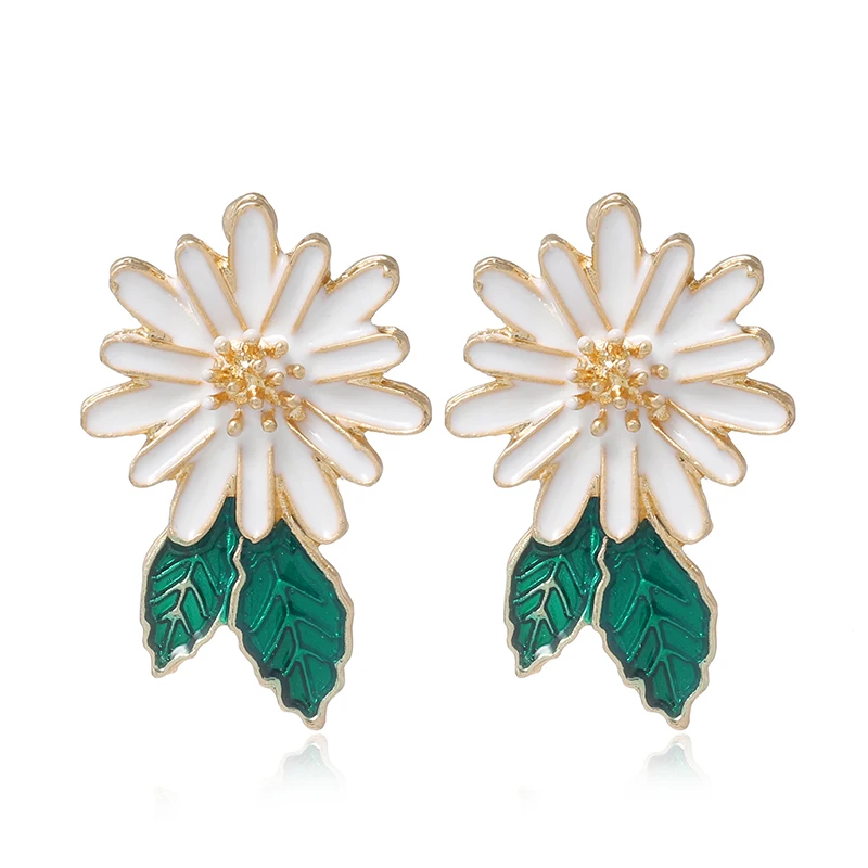 

Fashion gold colorful flower earrings jewelry for women wholesale N2104275, Colors