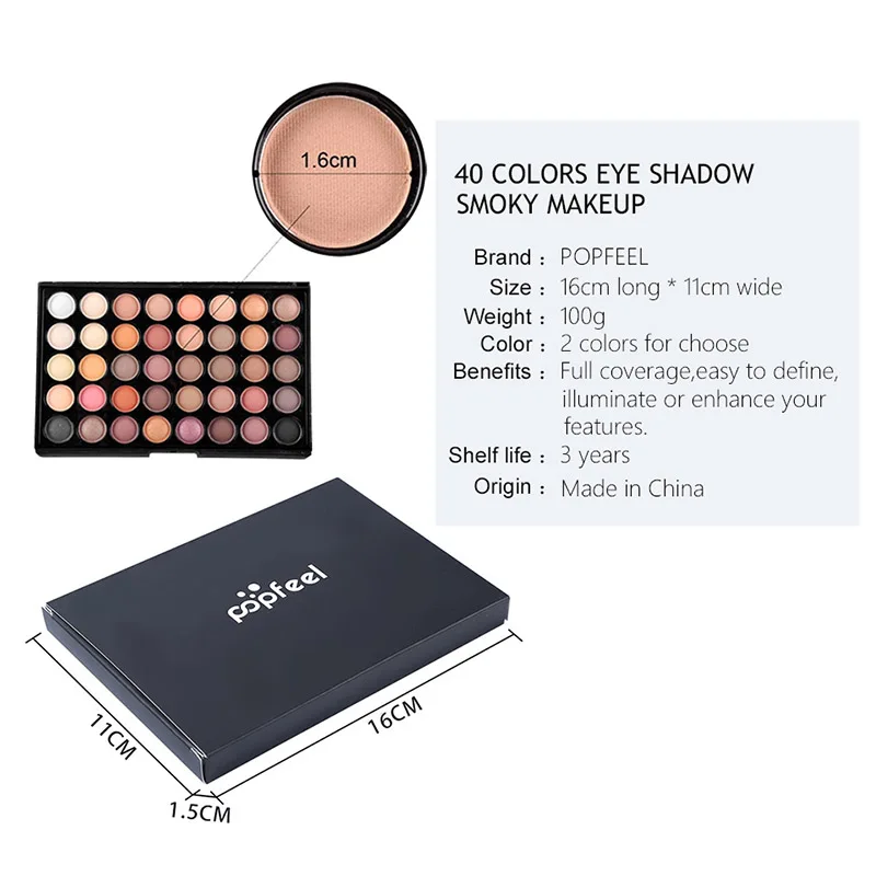 

Eye Makeup Palette Glitter Pigment Matte Beauty eye shadow Easy to wear Long lasting girl Cosmetics
