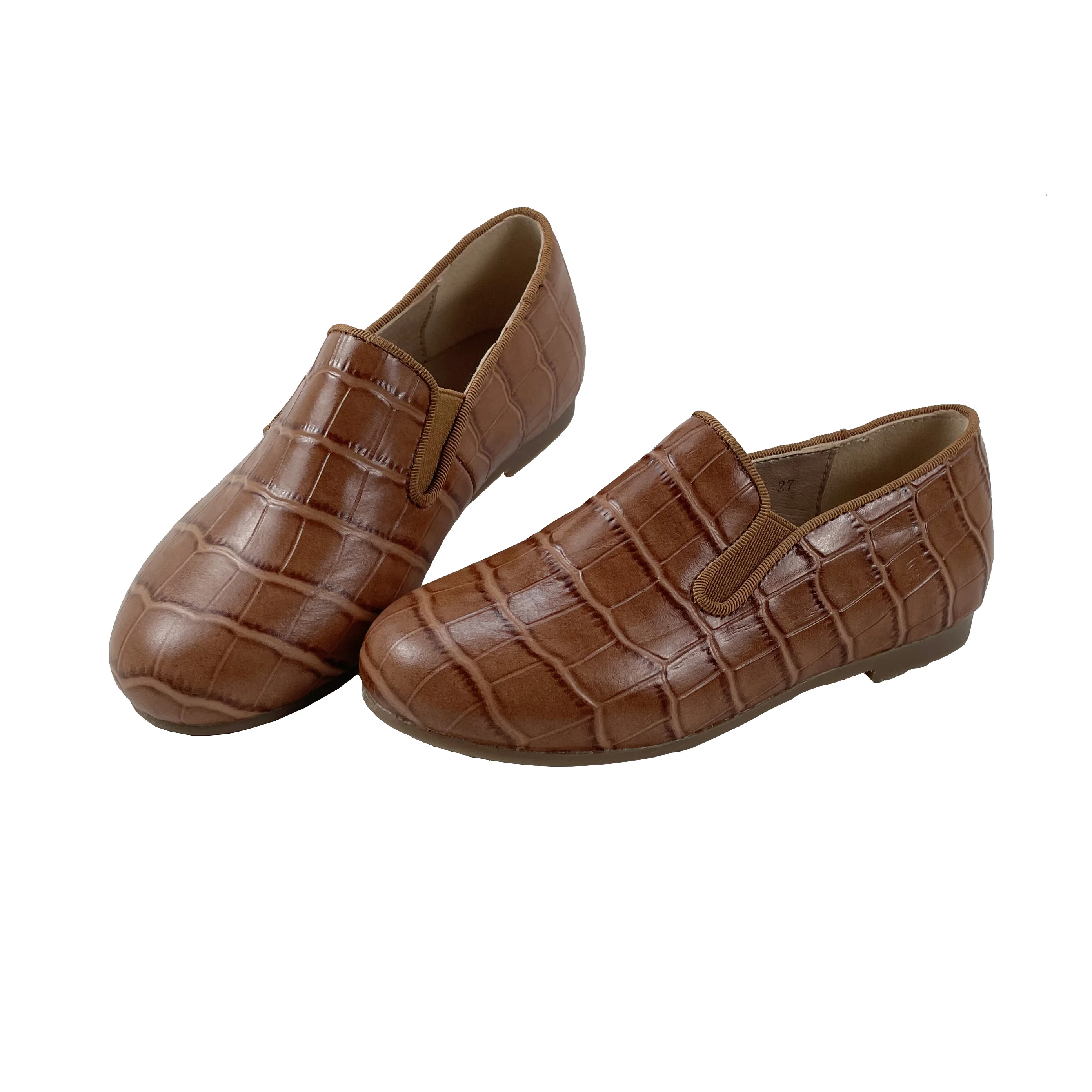 

2022 new arrivals children brown crocodile leather Shoes kids shoes boys loafer dress casual shoes