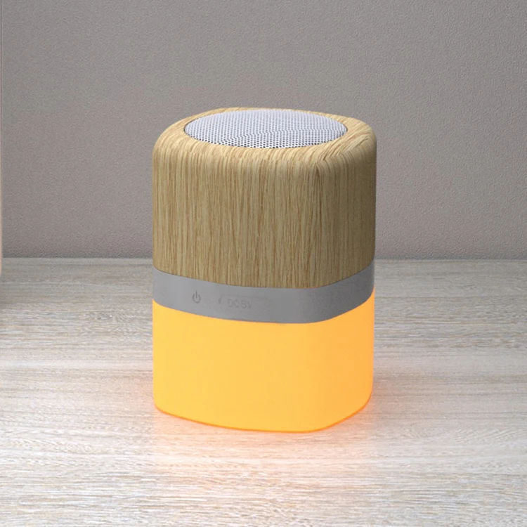 Newest Portable BT Speaker Stereo Sound LED Wireless Mini Bamboo Speaker - ANKUX.COM
