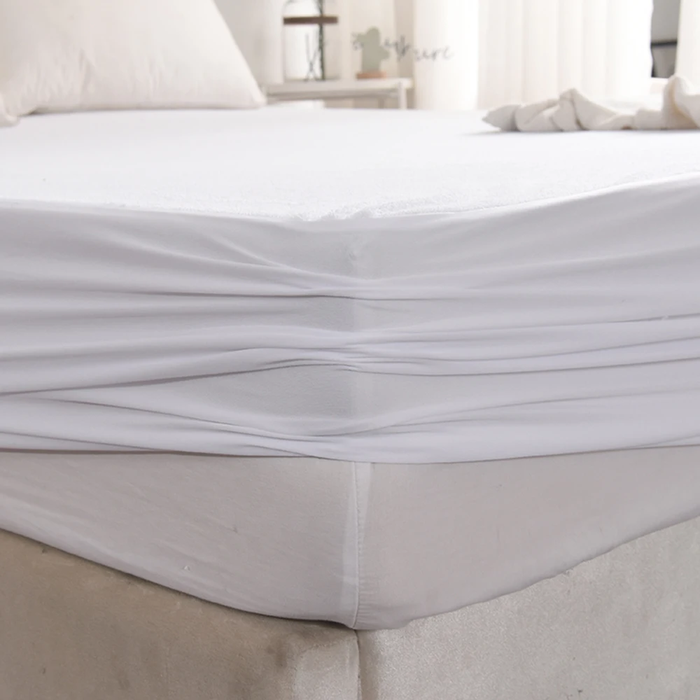 Hypoallergenic Waterproof Mattress Cover / Bed Terry Cloth Mattress