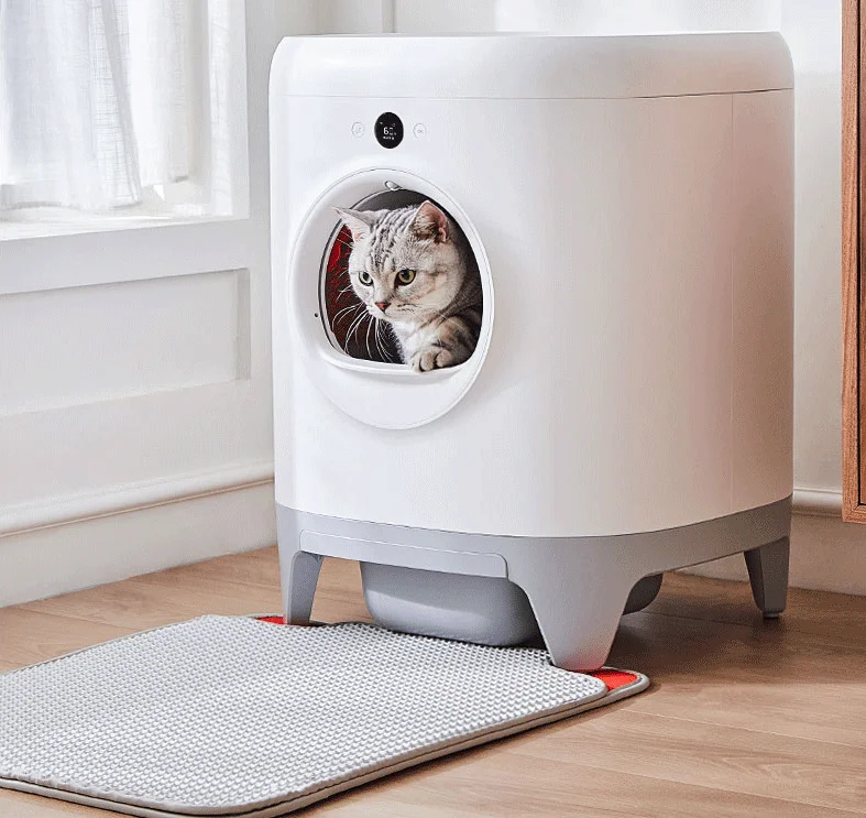

PETKIT Smart Auto Self Cleaning Cat Litter Box Automatic Cat Toilet with mobile App Control cat litter box automatic, White