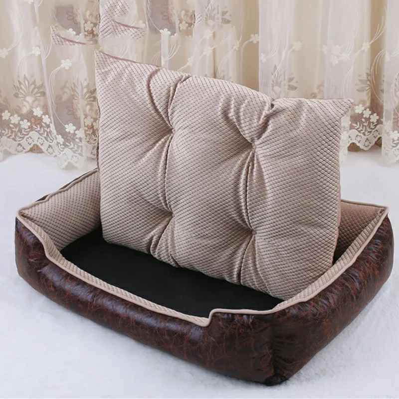 Wholesale Manufacturer Luxury Pu Leather Black Soft Pet Dog Bed Buy