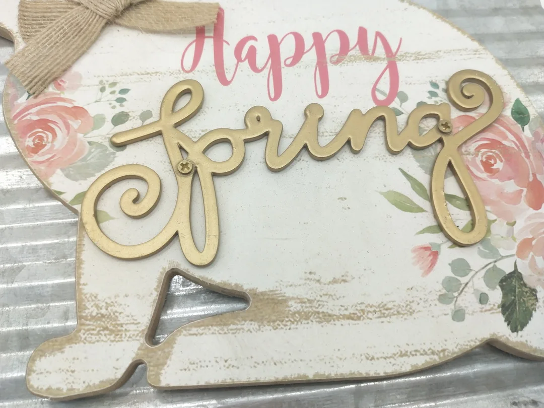 
Vintage Happy Easter Rabbit Design Metal Signs Wall Art Home Decorative Metal Plaque 