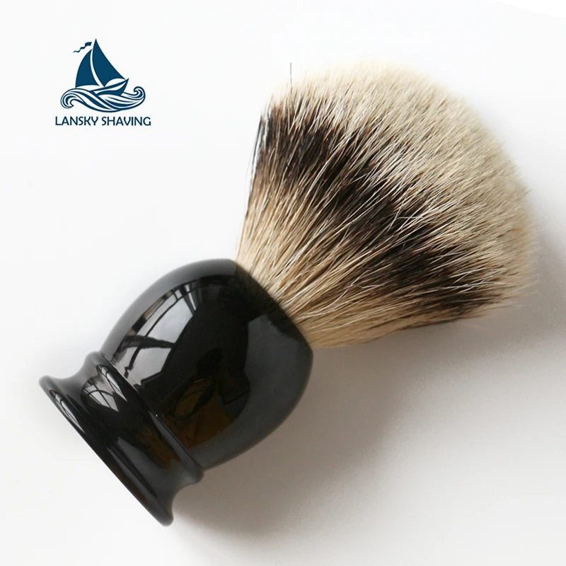 

bulk Silvertip badger black resin handle badger vintage shaving brush manufacturer in china