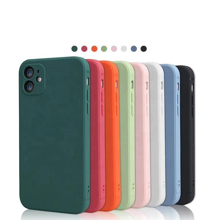 

For Iphone 11 12 13 Case Liquid Silicone Gel Rubber Phone Cover Soft Microfiber Cloth Lining Cushion Back Cover Cases