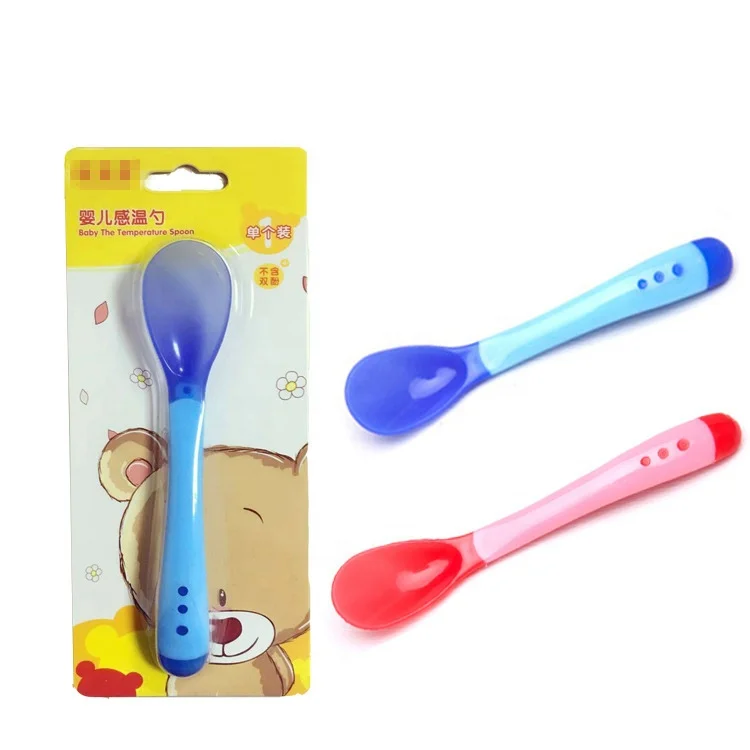 

Temperature-sensitive silicone spoon for baby