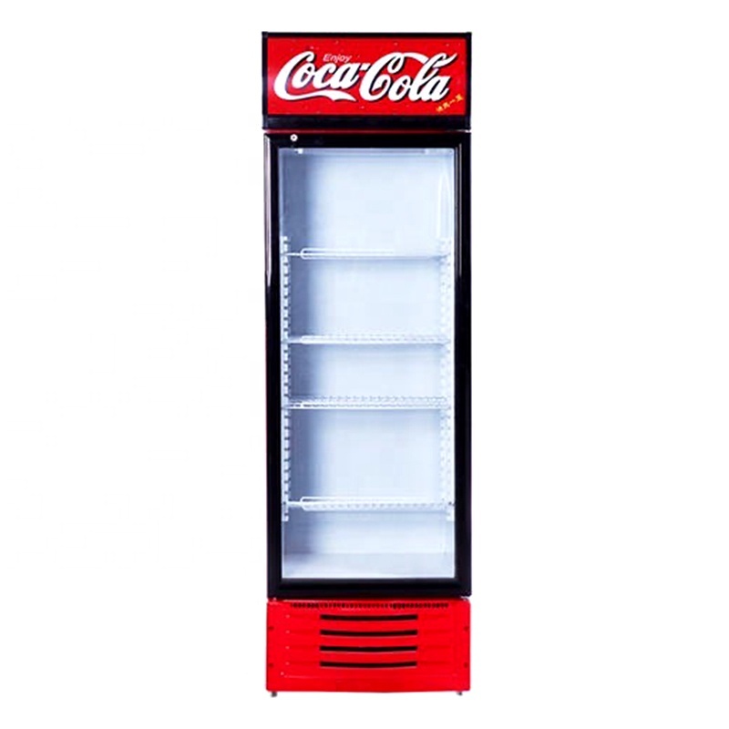 
Supermarket commercial refrigeration equipment single door beverage display cooler for hot sale 