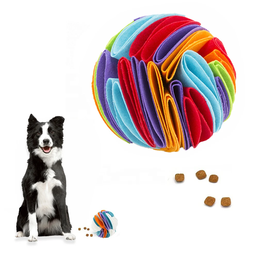 

Hot Sale pet snuffle ball hide and seek Interactive dog puzzle toys plush pet treat dog chew toys