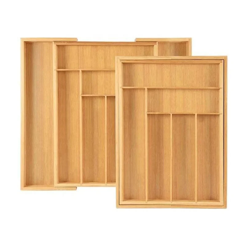 

Free Sample 100% Bamboo Expandable Drawer Organizer, Premium Cutlery and Utensil Tray,Adjustable Kitchen Drawer Divider