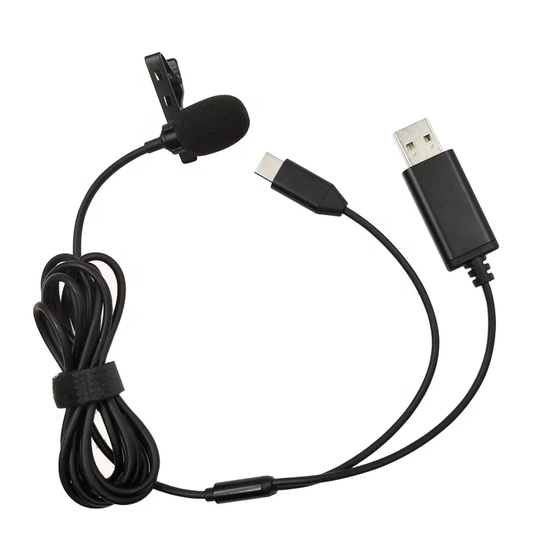 

USB-C USB-A lapel lavalier streaming youtube recording laptop micro