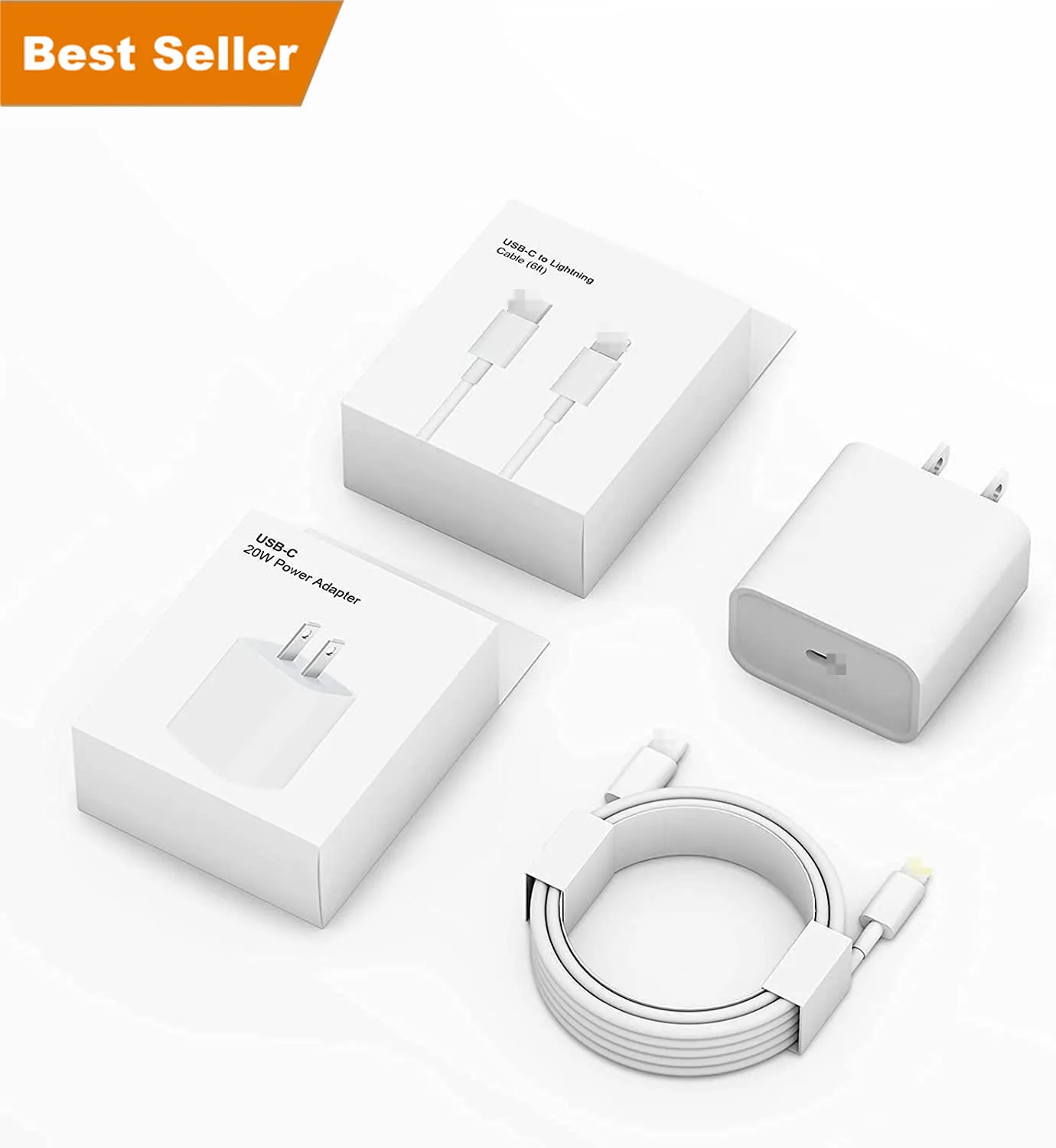 

Free Shipping's items Original With Box For Apple Type C Cable Fast Charging 3A Usb For Iphone IOS Cellphone Data Line 1M 2M, White