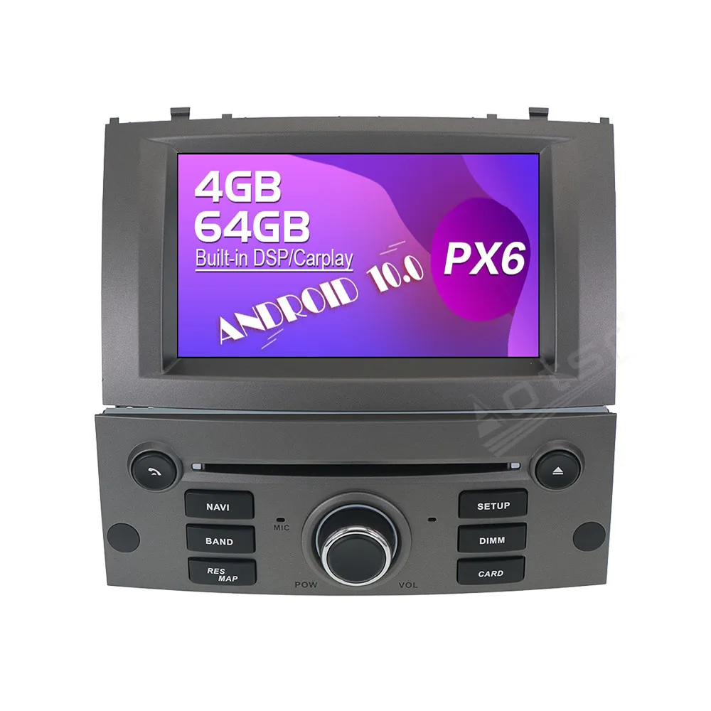 

64G Android Touch Screen Car Video Radio Stereos DVD Player Multimedia System For Peugeot 407 2004-2010 GPS Navigation