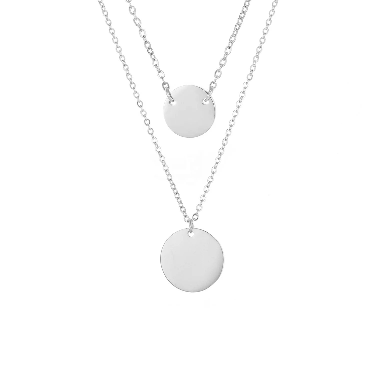 

Simple Gold Coin Pendant Multilayer Necklace Jewelry Round Disc Coin Pendant Necklace Jewelry Long Chain Necklace Gold Plated