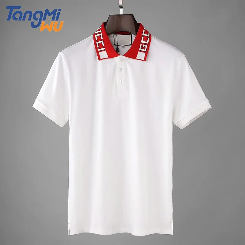 

High Quality Luxury Embroidery Men White Golf Polo T Shirt 100% Cotton