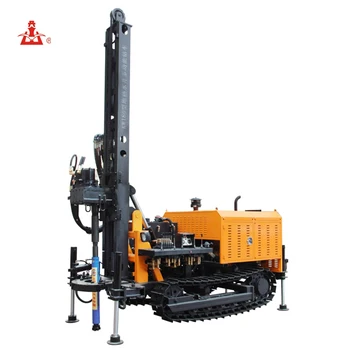 KW180 200 m percussion bore well drilling machine price, View well rig with air compressor and mud p