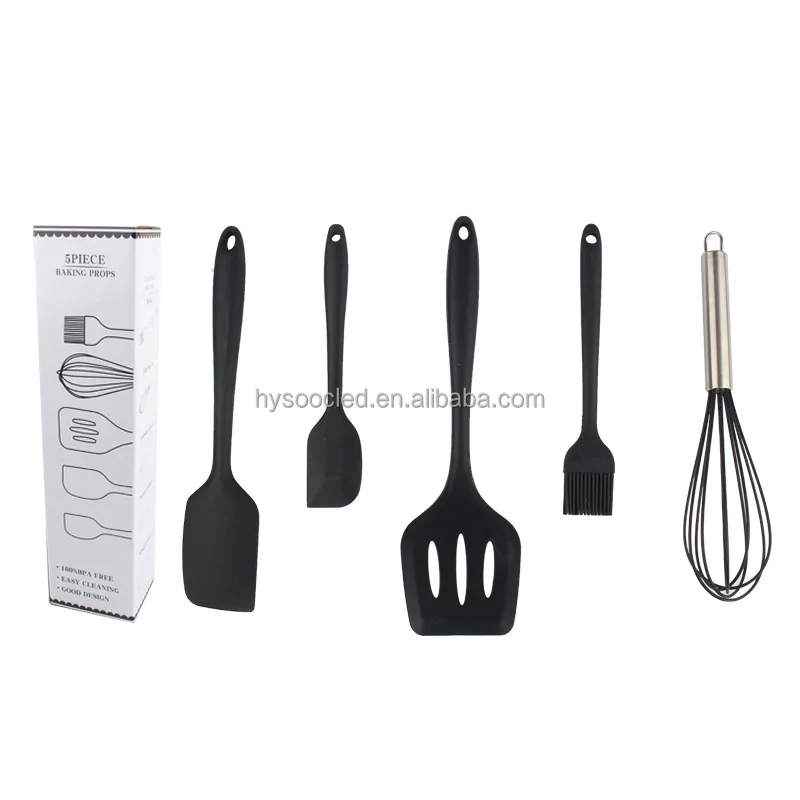 

Black Kitchen Utensils Set Non-stick Kitchenware Cooking Tools Spoon Soup Ladle Spatula Shovel Tools Gadget Accessories