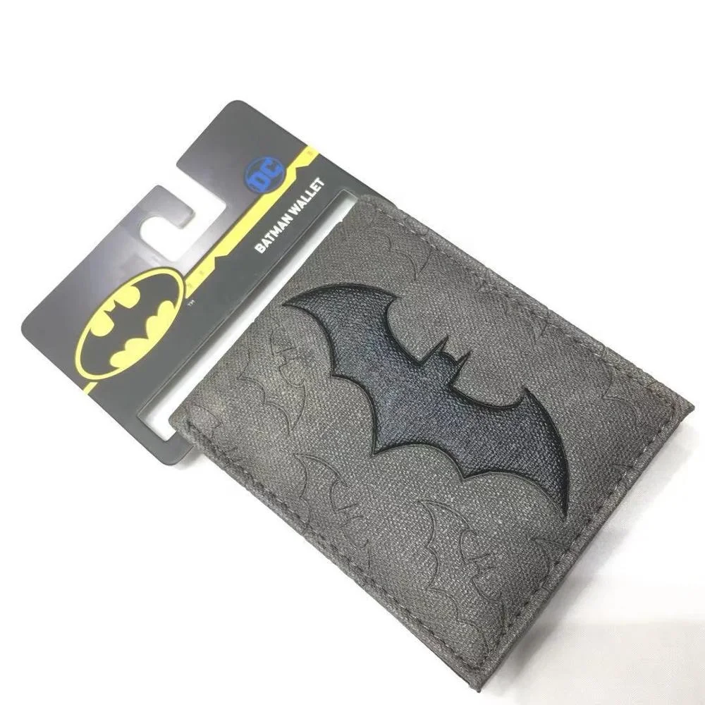 

Batman Wallet Cartoon Comics Symbol Bi-Fold purse id window zip pocket credit card holder, Customized color