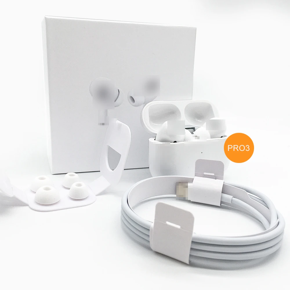 

Original Logo 1:1 TWS Rename Pro 3 Headphones Wireless Earphones Earbuds Air Pro 3 Air Pro ANC Noise Cancel Earbuds, White