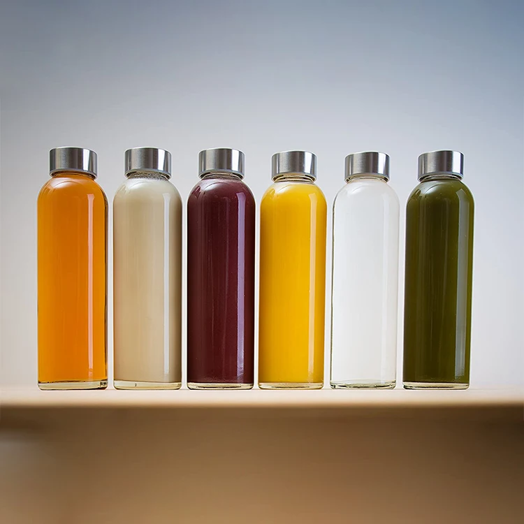 

500ml Large Capacity Custom Wholesale Glass Water Bottle with Lid