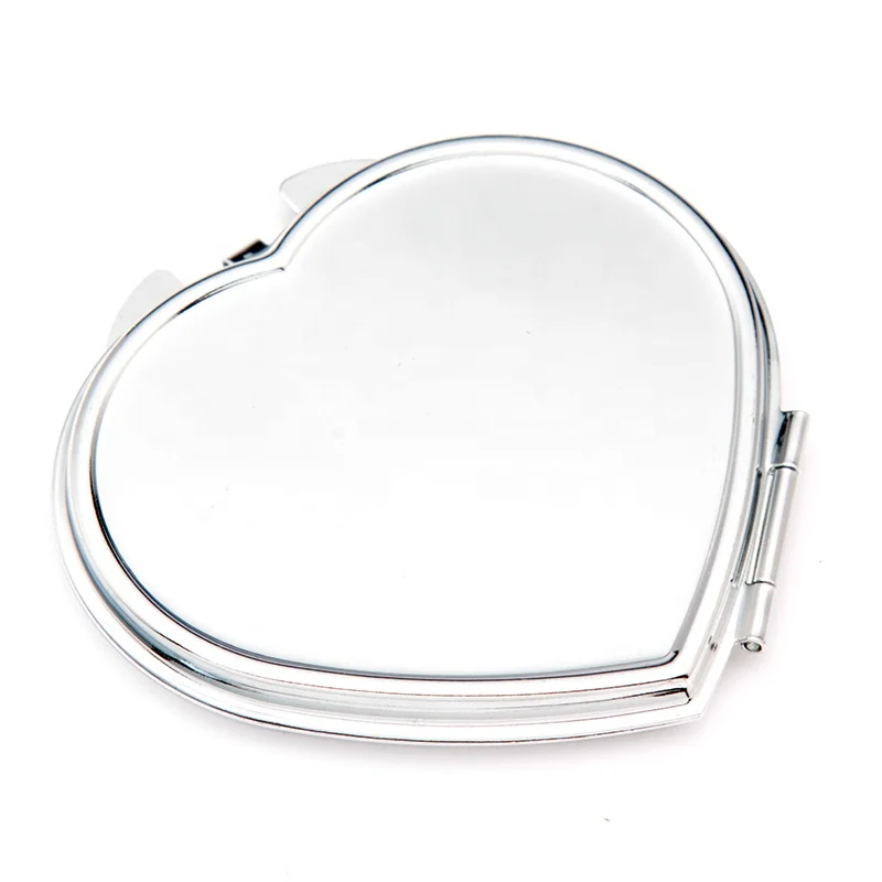 

Heart Shape Metal DIY Blank Mirror Square Shape compact mirror with logo