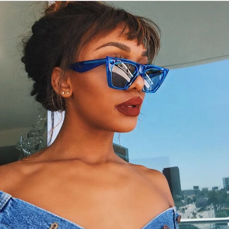 

New Fashion Brand Designer Cat Eye Eyewear Sunglasses Women Men Retro Retro Vintage Cateye Uv400 Shades Square Sun Glasses