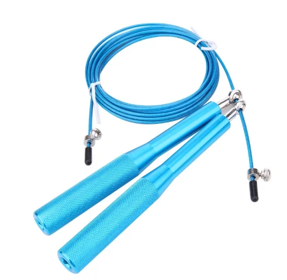 

Black/Blue/Pink Steel Speed Jump Rope for Fitness/Gym, Black,pink,blue,yellow,sliver,red,purple