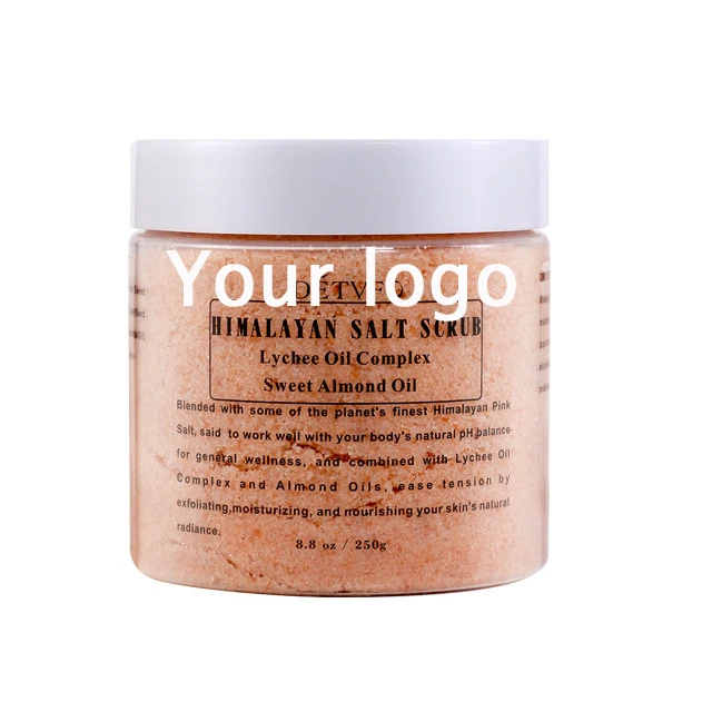 

Private Label OEM Organic Skin Exfoliating Moisturizing Whitening Sweet Pink Himalayan Salt Body Face Scrub