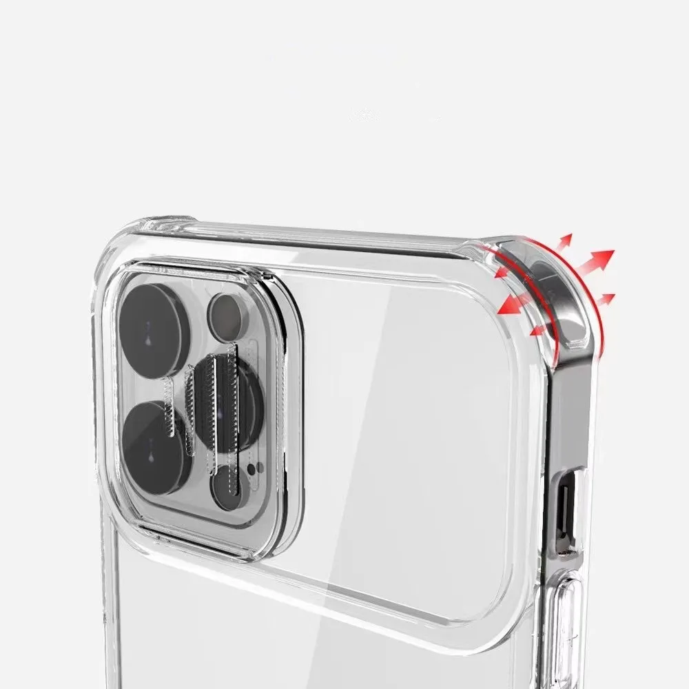 

Shemax Case With Camera Cover for iPhone 12 pro Max Phone, Sliding Lens Camera Protector Clear Soft Edges Shockproof