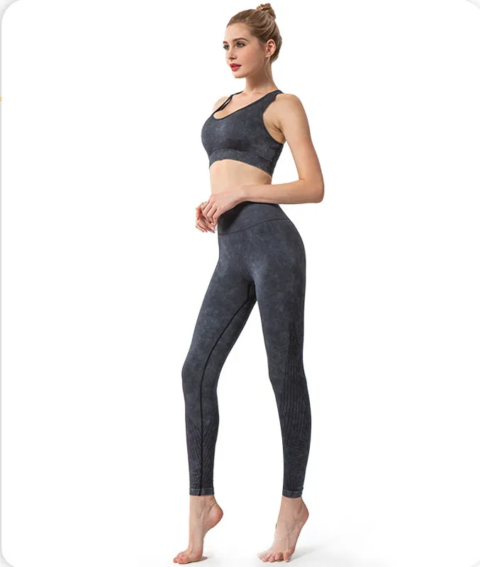 

Wholesale High Quality Women Breathable Sports Bra High Waist Leggings Suit Yoga Seamless Leggings Set