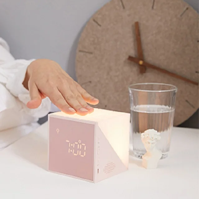 

Fashionable Bedroom Calendar Alarm ClockRubik's Dimmer Led Digital Clock, Blue, pink