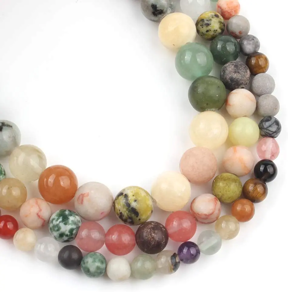 

Mixed Stone Beads Round Loose Beads Natural Stone Beads for Jewelry Making